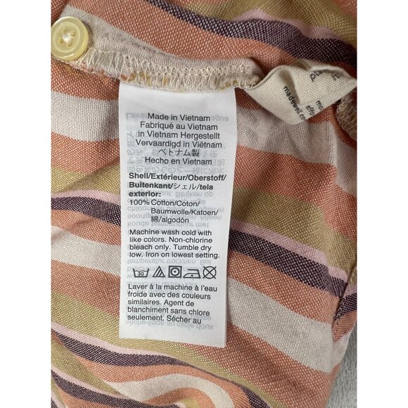 Madewell Womens Courier Striped Button-Back Oversized Shirt Multicolor Large - Picture 8 of 14